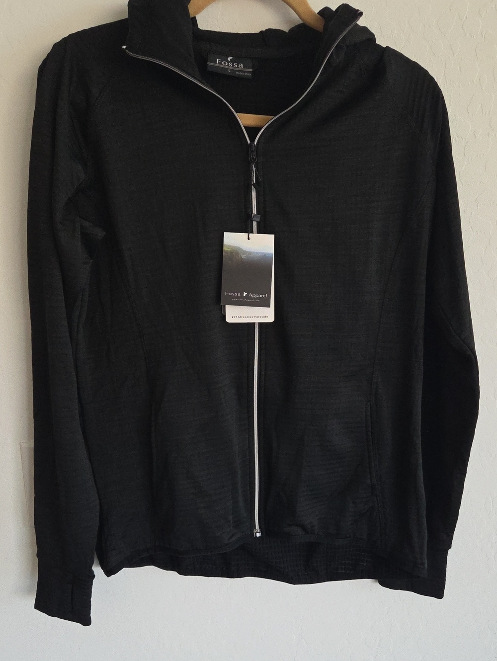Fossa Apparel Women's Black Full-Zip Hoodie